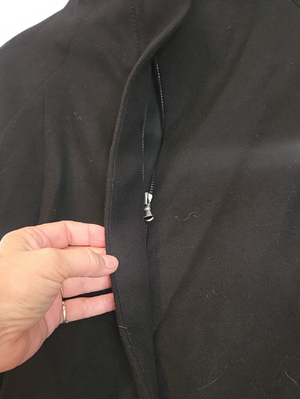 Rachel Roy Black and Cream Contrast Drawstring Utility Jacket - Picture 7 of 9